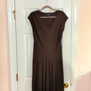 Ralph Lauren Brown Stretchy Dress, Size 8